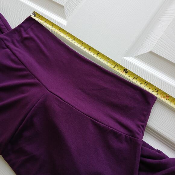 Callie Curvy Eggplant Purple Palazzo Pants 2X high-rise soft comfy elastic-free - Picture 8 of 14